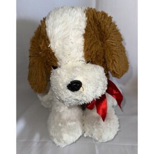 Dan Dee Collectors Choice Plush Dog Puppy Red Bow 15 inch